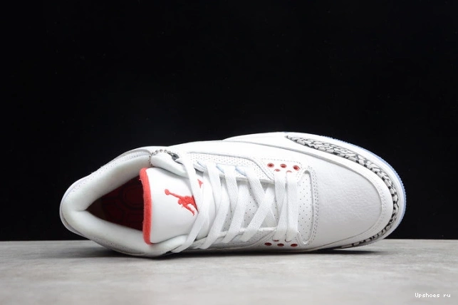 Throw Free Retro Line Cement Air Jordan 3 White 923096-101 0127